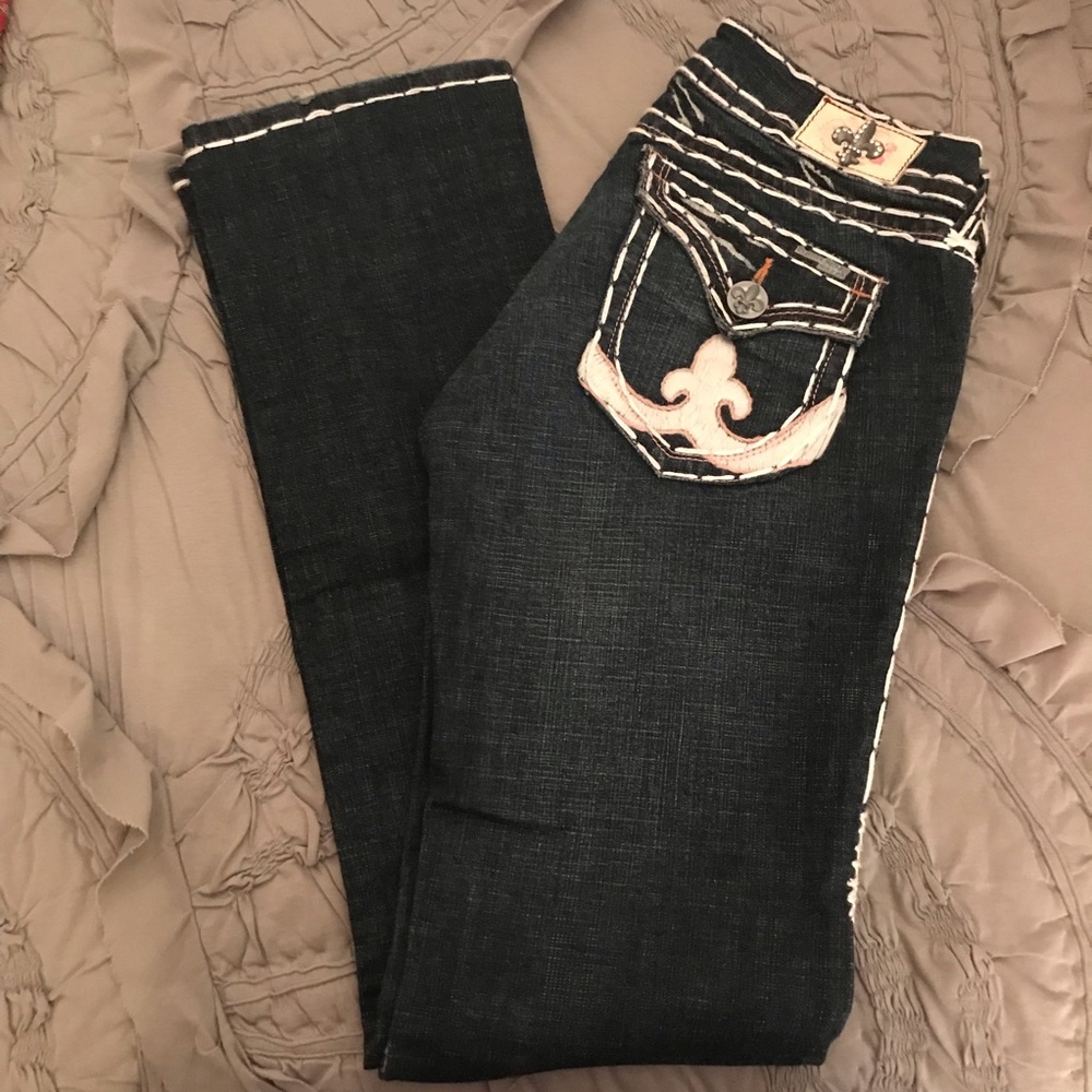 Laguna Beach Jeans, white stitching, size 28
